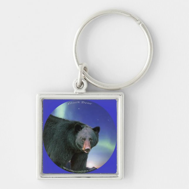 BLACK BEAR Wildlife Lover Key-chain Key Ring (Front)