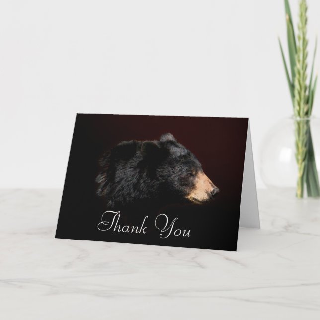 Black Bear Wildlife Thank You Card (Front)