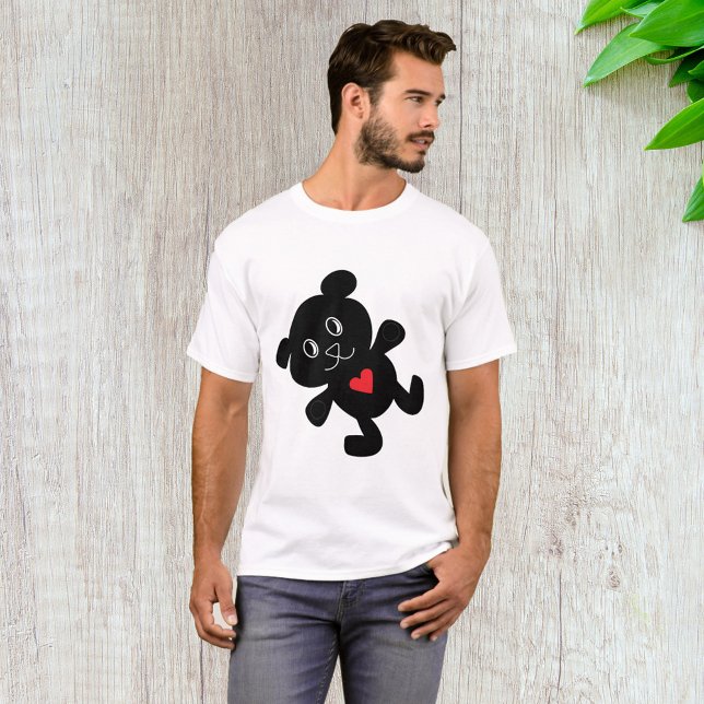 Black Bear with Red Heart T-Shirt (Creator Uploaded)