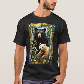 Black Bear with Spirit Bear Cub T-Shirt