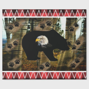 Black Bear Wrapping Paper
