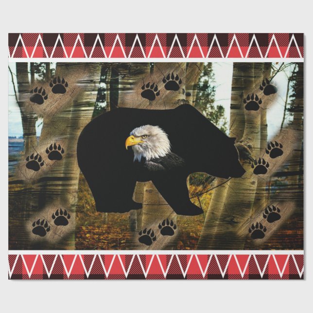 Black Bear Wrapping Paper (Flat)