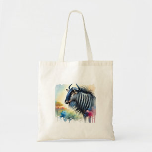 Black Bearded Blue Wildebeest 290824AREF129 - Wate Tote Bag