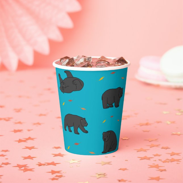 Black Bears Paper Cups (Insitu)