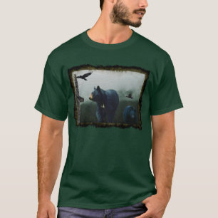 Black Bears, Ravens & Totem Pole Wildlife T-Shirt