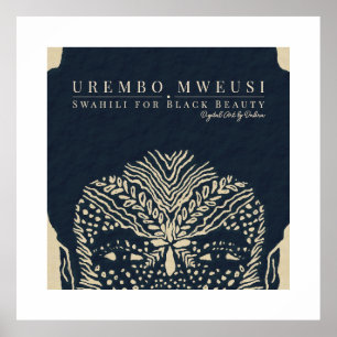 Black Beauty African Woman Tribal Face Markings Poster