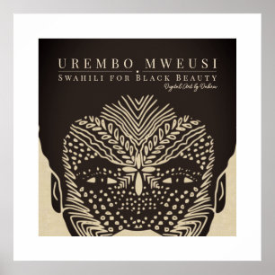 Black Beauty African Woman Tribal Face Markings Poster