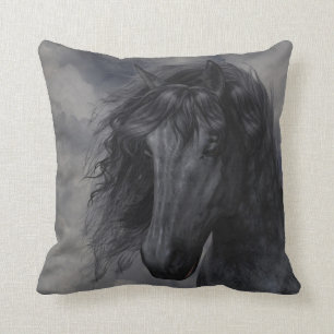 Black Beauty American MoJo Pillow