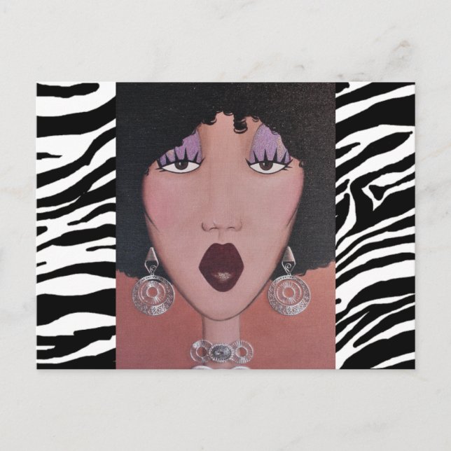 “ Black Beauty Diva" Postcard (Front)