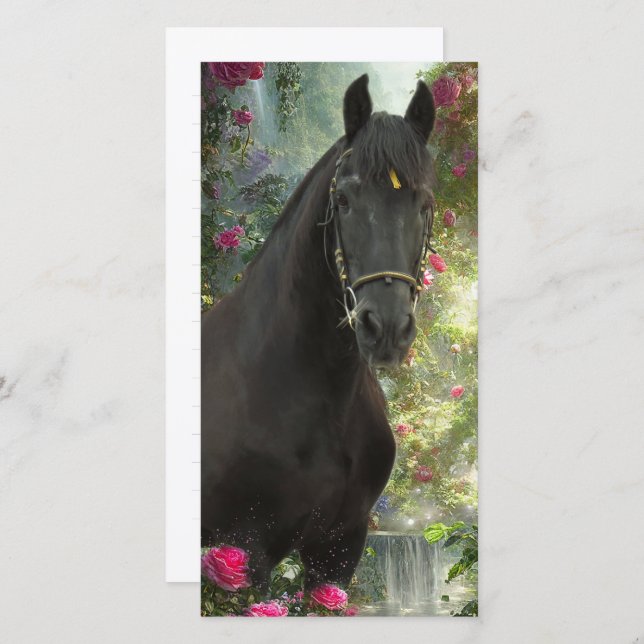 Black Beauty Friesian Horse - Greeting Card (Front/Back)