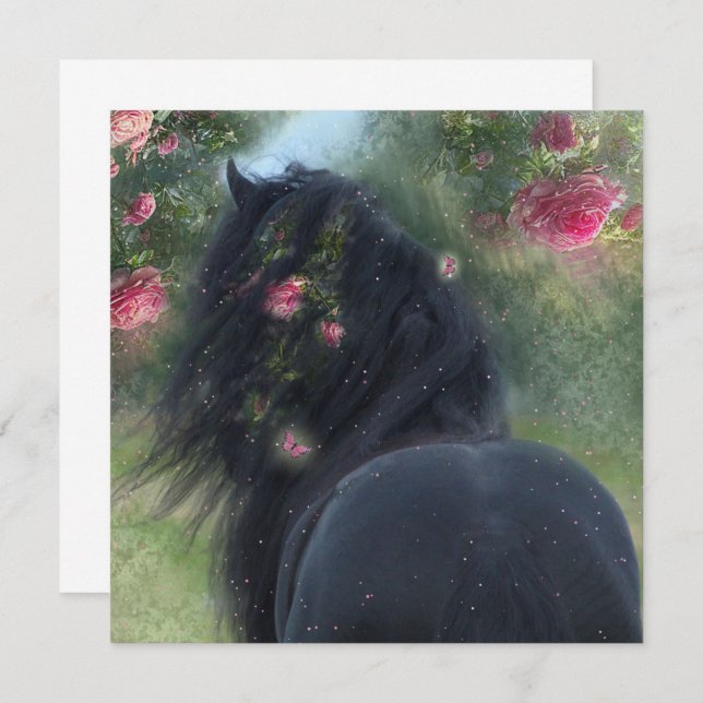 Black Beauty Friesian Horse - Greeting Card (Front/Back)