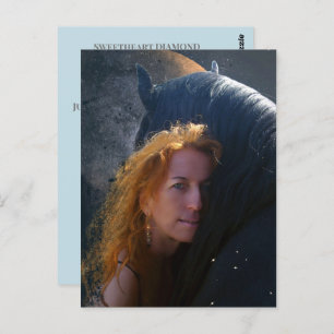 Black Beauty Friesian Horse - Postcard