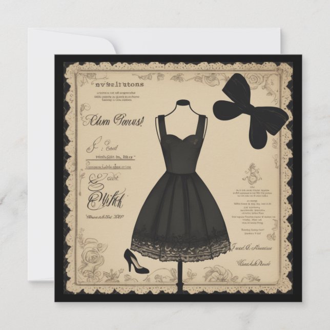 Black Beauty in a Card: Timeless and Versatile Invitation (Front)