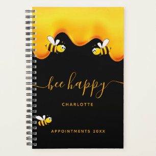 Black bee happy bumble bees sweet honey 2025 planner