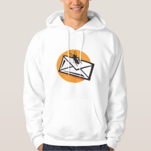 Black Beetle Insect on Envelope Hoodie