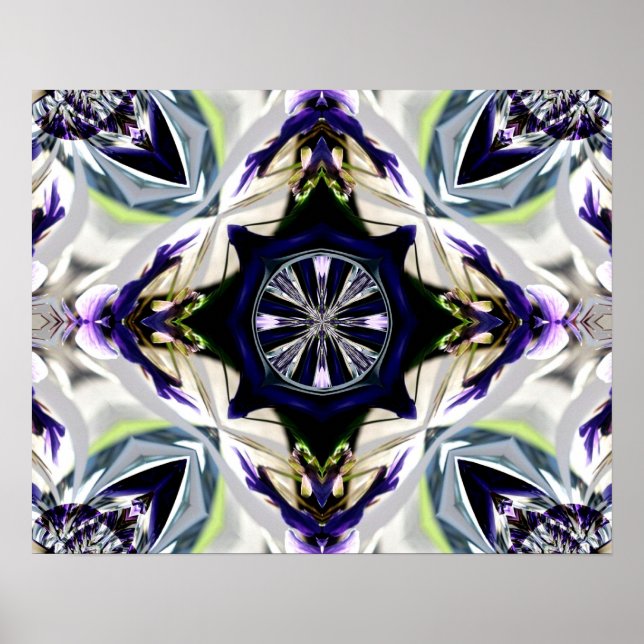 Black Beige Gray Geometric Poster (Front)