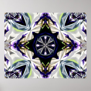 Black Beige Grey Geometric Poster