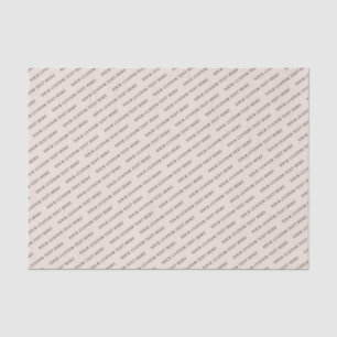 Black & Beige Minimal Custom Text Business Tissue Paper