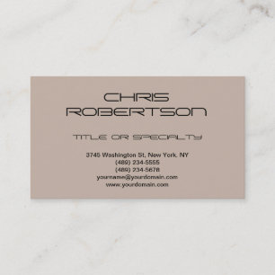 Black Beige Modern Simple Plain Business Card