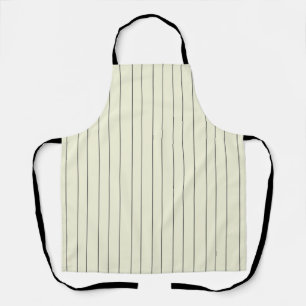 Black Beige Vertical Stripe Pattern Apron