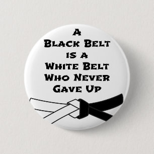 Black Belt 6 Cm Round Badge