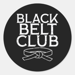 Black Belt Club Cool Karate Taekwondo Kung Fu Jiu Classic Round Sticker