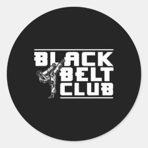 Black Belt Club - Karate Black Belt Classic Round Sticker