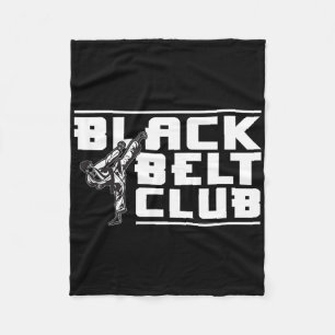 Black Belt Club - Karate Black Belt Fleece Blanket