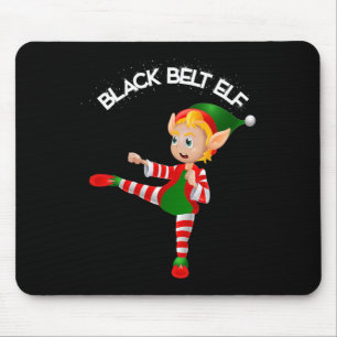 Black Belt Elf-taekwondo, Karate, Jui Jitsu, Kickb Mouse Pad