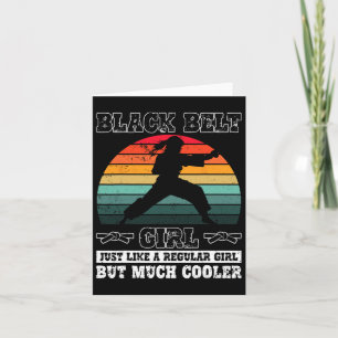 Black Belt Girl Karate Black Belt Promotion Black Card