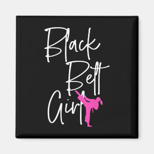 Black Belt Girl Karate Jiu Jitsu Taekwondo Martial Magnet