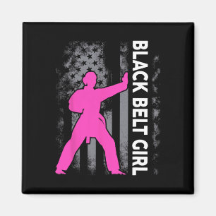 Black Belt Girl Karate Jiu Jitsu Taekwondo Martial Magnet
