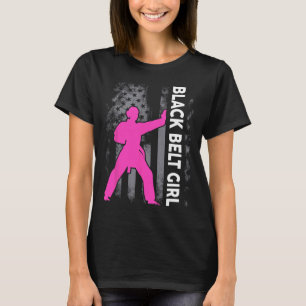 Black Belt Girl Karate Jiu Jitsu Taekwondo Martial T-Shirt