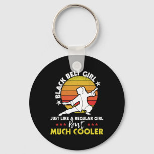 Black Belt Girl - Karate Taekwondo Mixed Martial A Key Ring