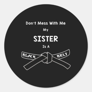 Black Belt Karate Shirt Comt Hapkido Martial Arts Classic Round Sticker