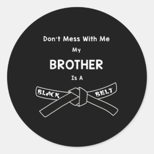Black Belt Karate Shirt Comt Hapkido Martial Arts Classic Round Sticker