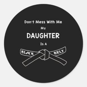 Black Belt Karate Shirt Comt Hapkido Martial Arts  Classic Round Sticker