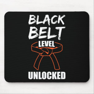 Black Belt Level Unlocked 1  Mouse Pad