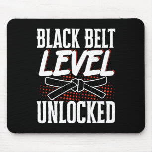 Black Belt Level Unlocked 2 Mouse Pad