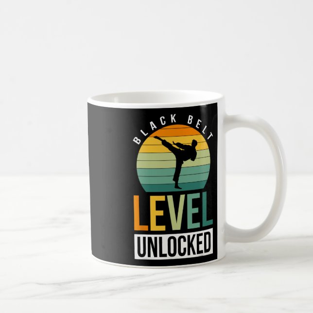 Black Belt Level Unlocked 3  Coffee Mug (Right)