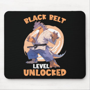 Black Belt Level Unlocked Mouse Pad