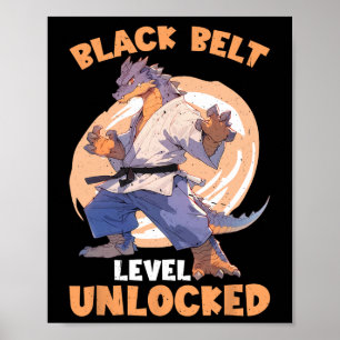 Black Belt Level Unlocked Poster