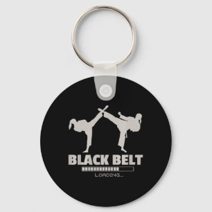 Black Belt Loading Karate Premium Tri-Blend Key Ring