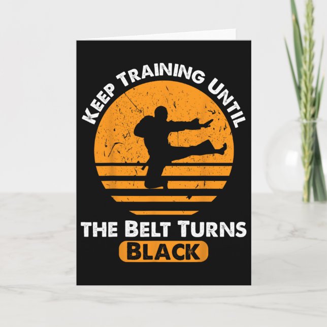 Black Belt Martial Art Training Karate Tae Kwon Do Card (Front)