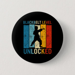 Black Belt Men Achievement Martial Arts Karate Boy 6 Cm Round Badge