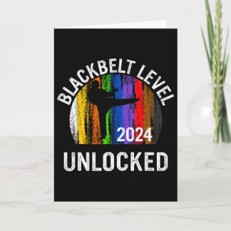 Black Belt Men Achievement Martial Arts Karate Boy Card