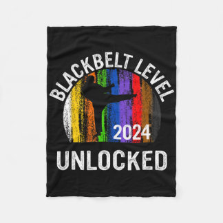 Black Belt Men Achievement Martial Arts Karate Boy Fleece Blanket