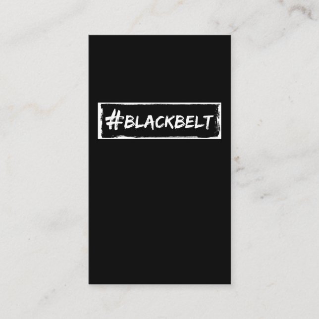 Black Belt Motivation Karate Taekwondo Jiu Jitsu Business Card (Front)
