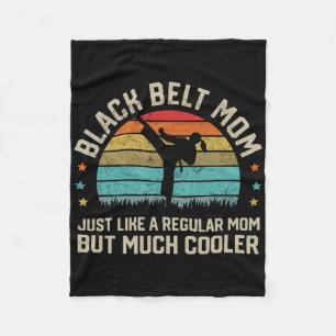 Black Belt Mum Karate Jiu Jitsu Taekwondo Martial Fleece Blanket