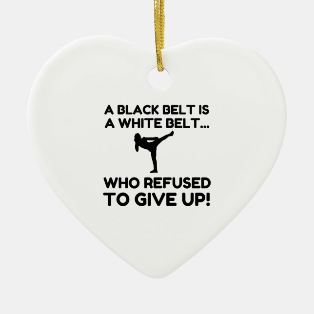 BLACK BELT REFUSAL CERAMIC ORNAMENT (Front)